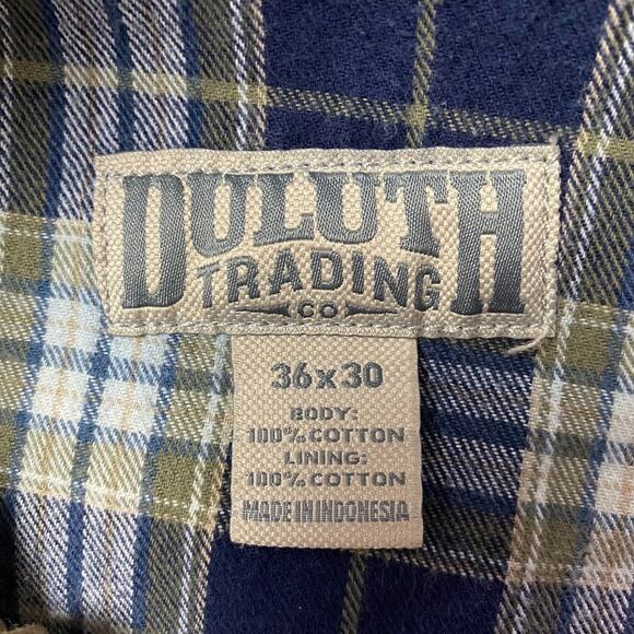 Duluth Trading Jeans Men's 33X24 Blue Denim Grunge Flannel Lined Workwear - Picture 8 of 16